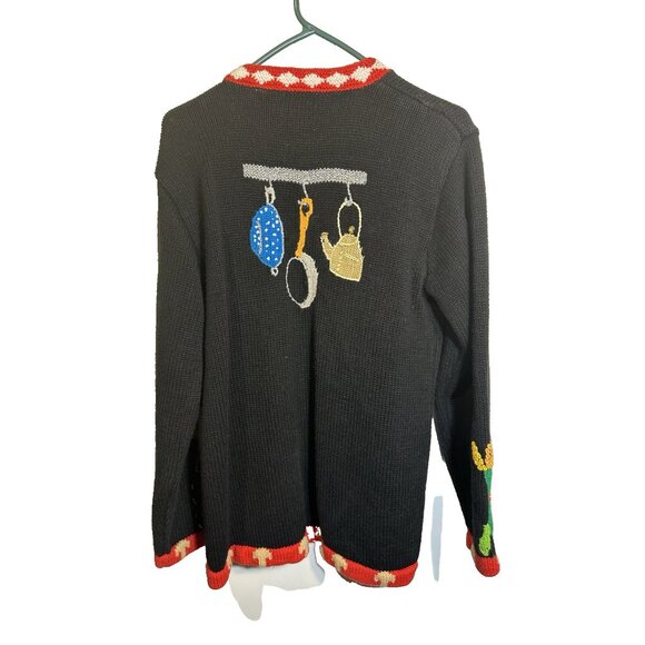 handknits storybook womens long sleeve button front sweater cardigan size Medium - Picture 11 of 14